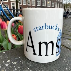 Starbucks Amsterdam Mug 2002 Collector Series Coffee Cup Vintage EUC Read